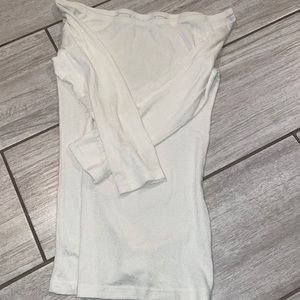 Michael Stars white boat neck 3 quarter shirt